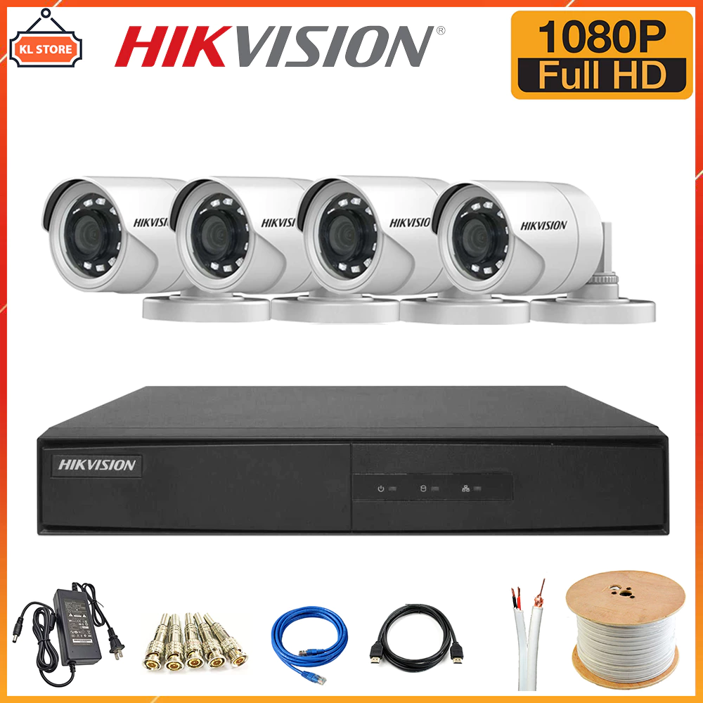 Bộ Camera 4 Mắt Hikvision 2.0MP Full HD Chính Hãng