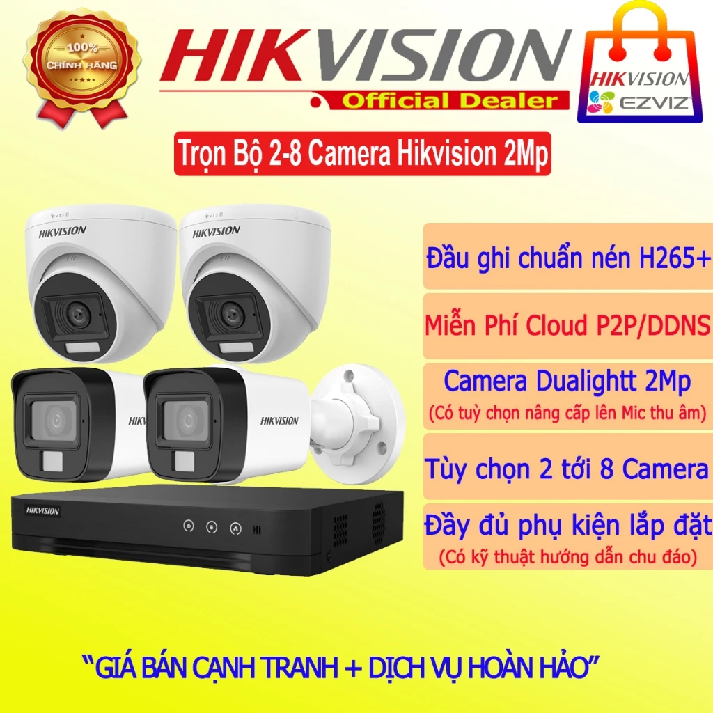 Trọn bộ Camera HIKVISION 2Mp full HD