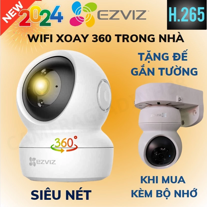 Camera Wifi Trong Nhà Xoay 360 Ezviz C6N